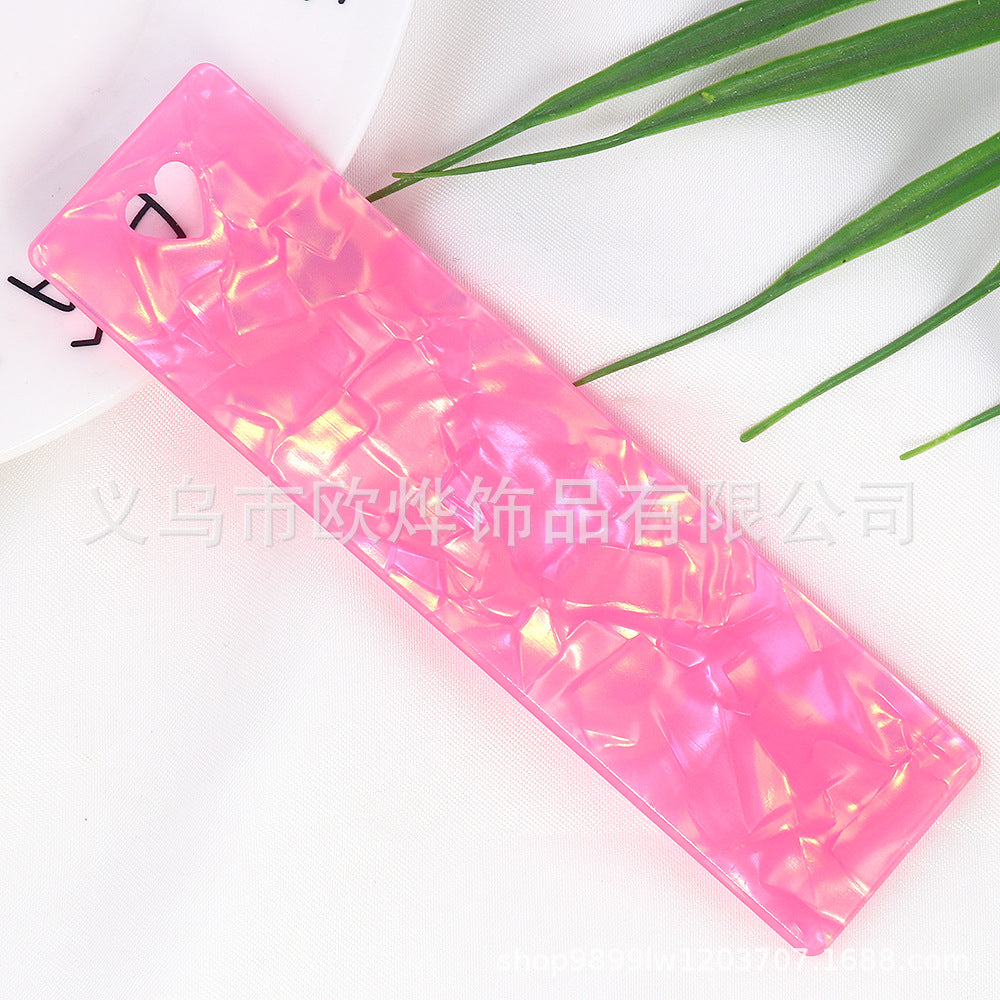Wholesale 10pcs Texture acrylic peach heart hanging rope bookmark