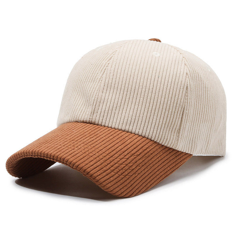 Wholesale Autumn and Winter Corduroy Solid Color Fashionable Warm Curved Brim Hat