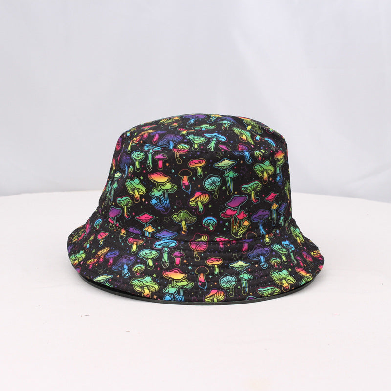 Wholesale Polycotton Mushroom Double-sided Printing Fisherman Hat