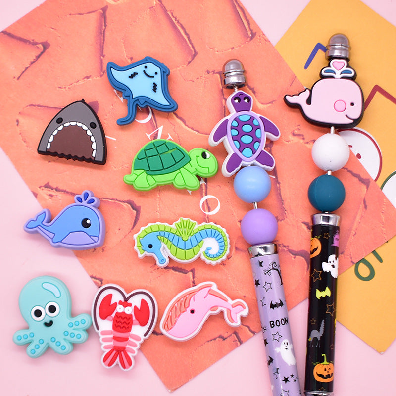 Wholesale Random 100pcs cartoon marine animals fish Focal Beads