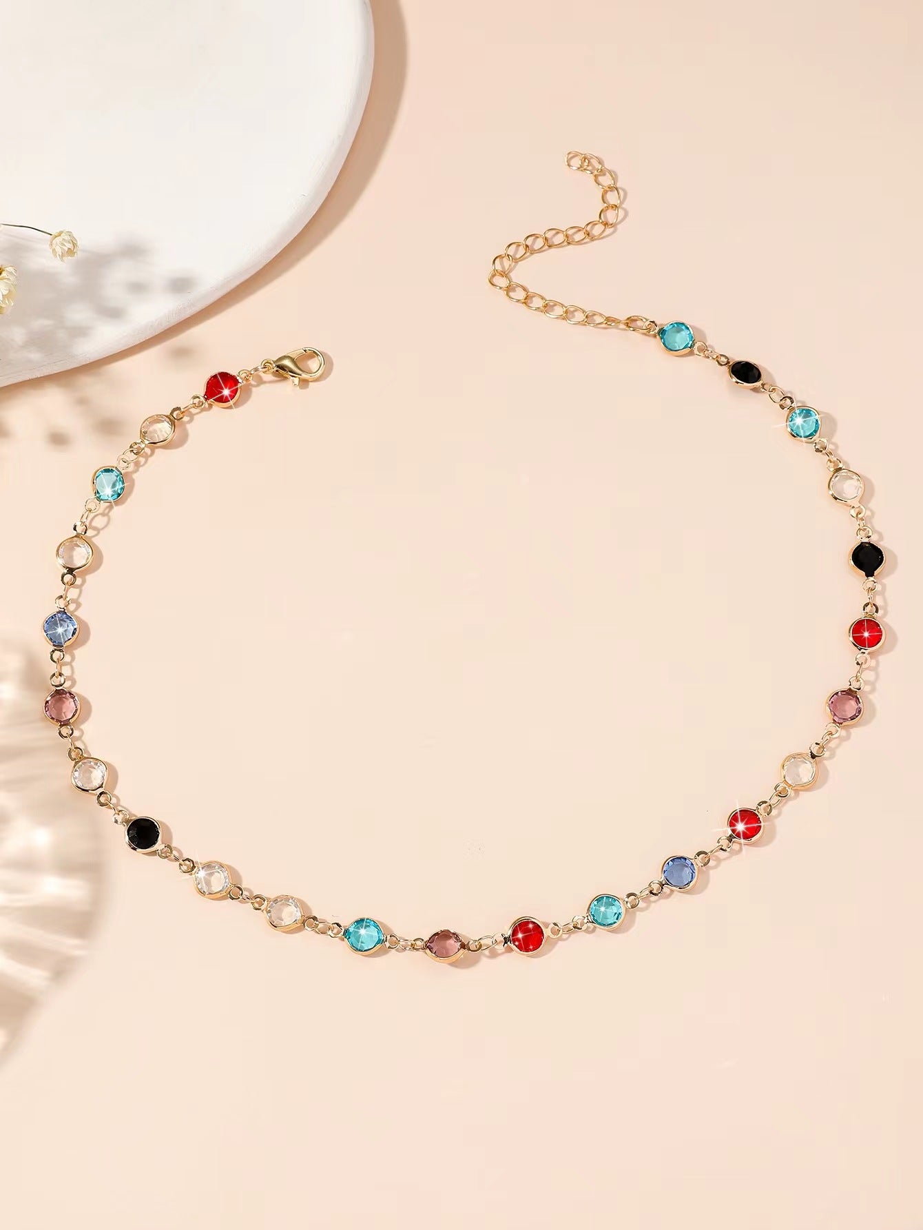 Wholesale Diamond Butterfly Necklace Colored Diamond Clavicle Chain