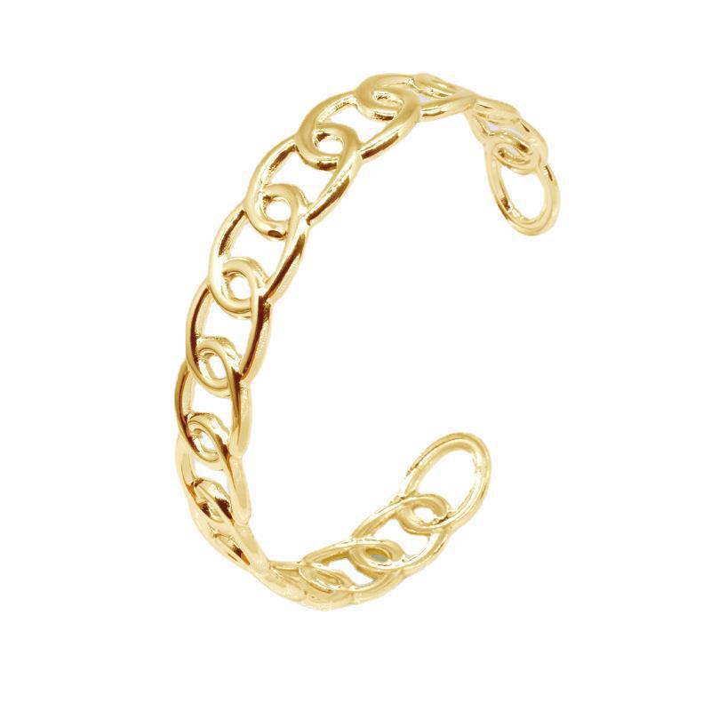 Brazalete de titanio de acero inoxidable en forma de C en forma de C en forma de C