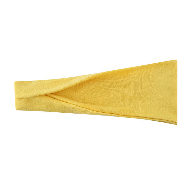 Wholesale Women's Solid Color Yoga Sports Fitness Running Sweat Absorbing Breathable Elastic Jumper Headband