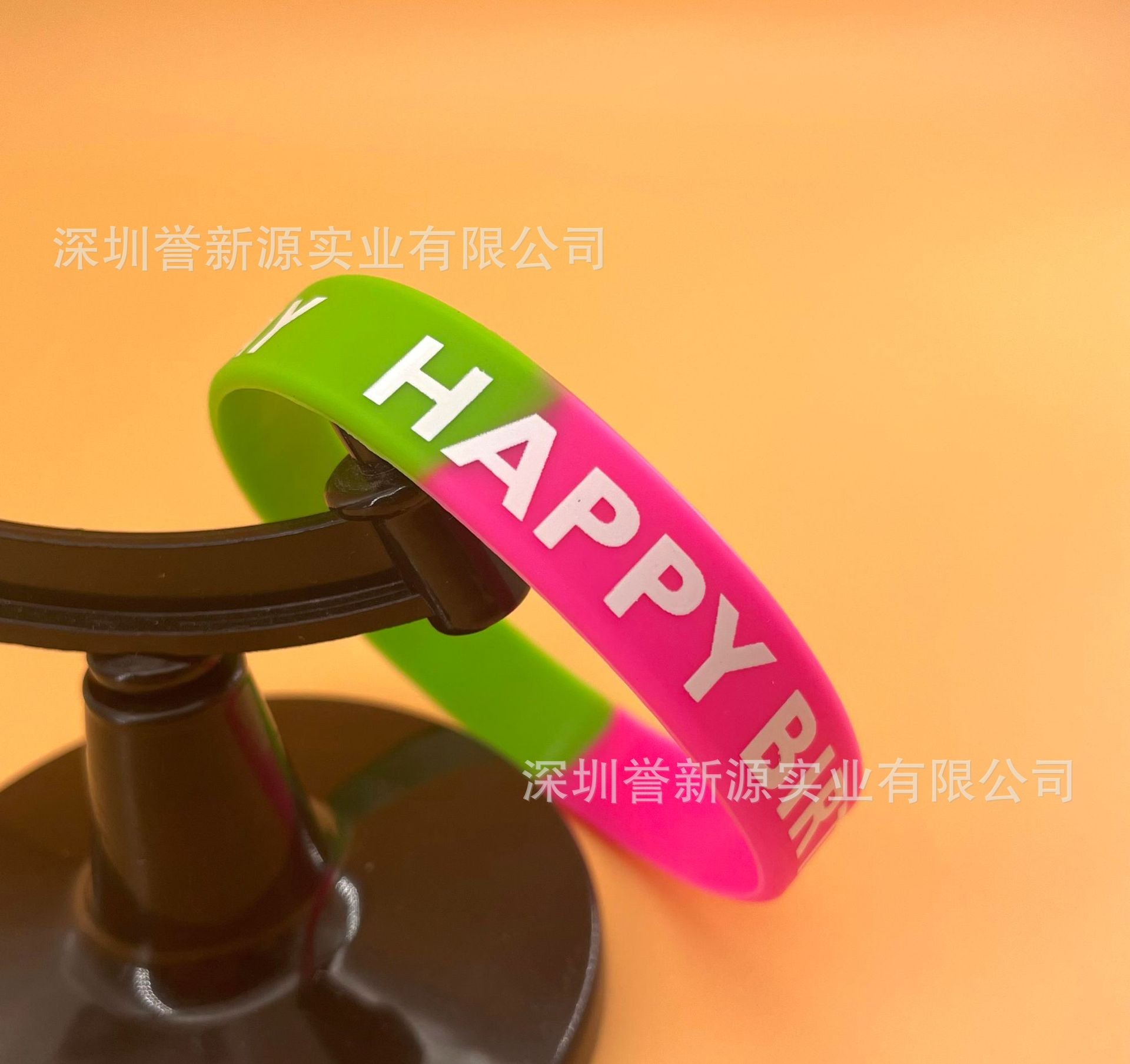Wholesale 10pcs Party Silicone Happy Day Rainbow Rubber Wristband Bracelet