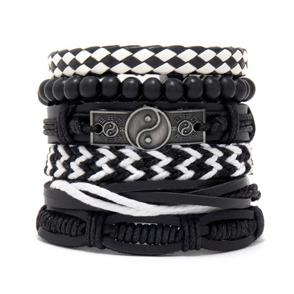 Wholesale Men's Braided Bracelet Combo Set