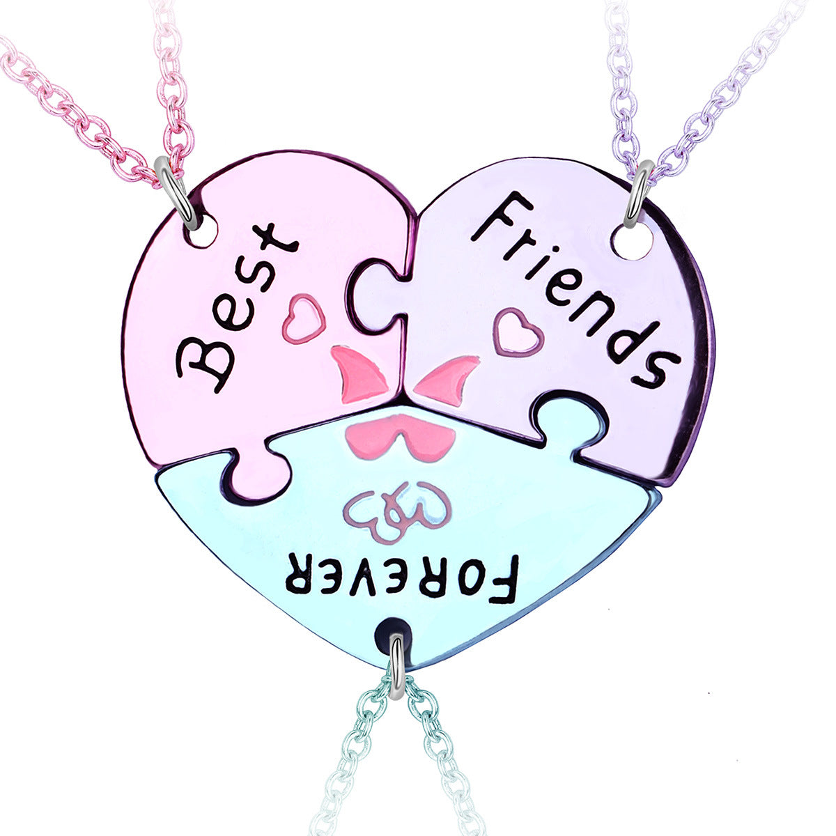 Wholesale children' s necklace good friend love alloy pendant