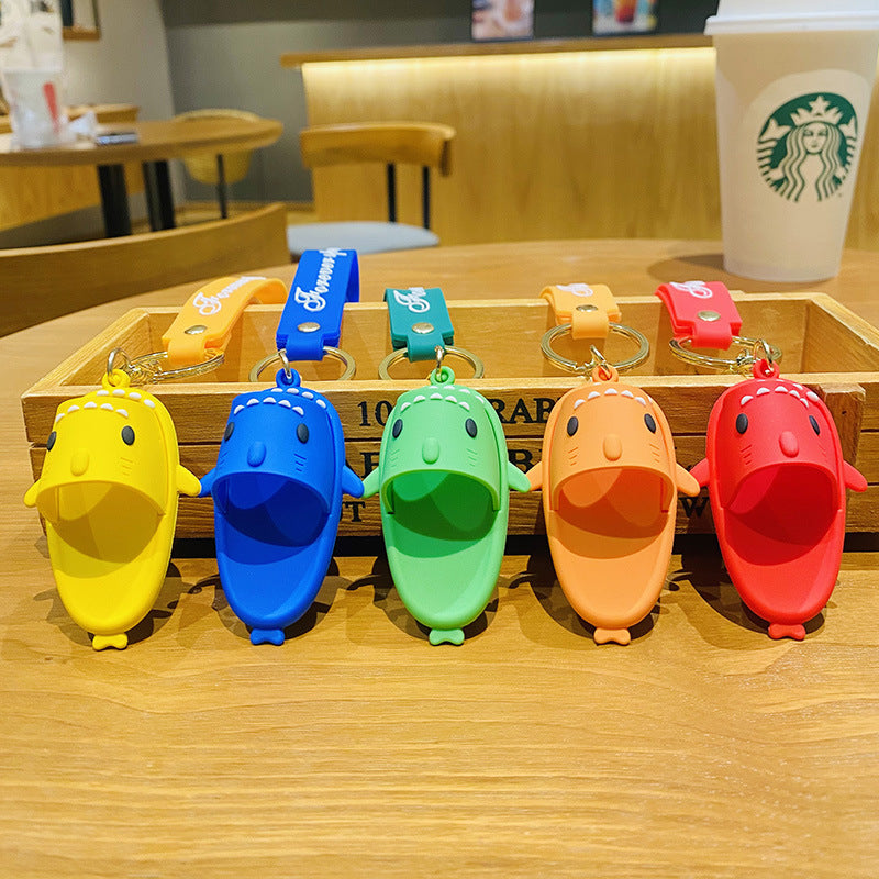 Llavero de tiburón lindo de pvc al por mayor