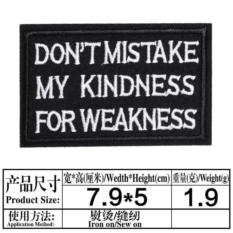Wholesale Black English Letter Embroidered Patches 20 Pack DIY Clothing Badges For Shoes Hats Fashion Decorative Accessory For Everyday Use