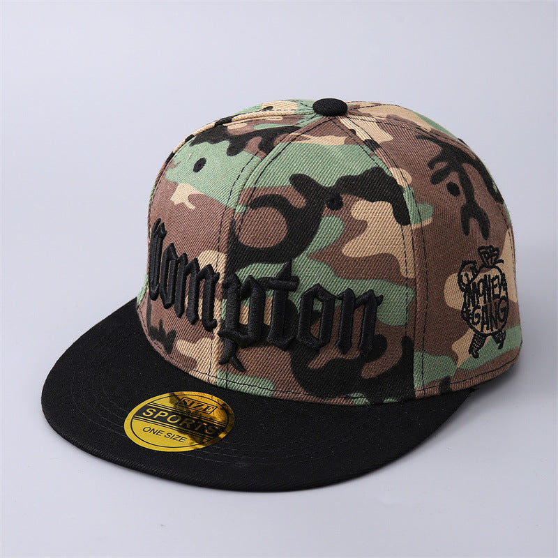 Wholesale Camouflage personality hip-hop flat brim hat