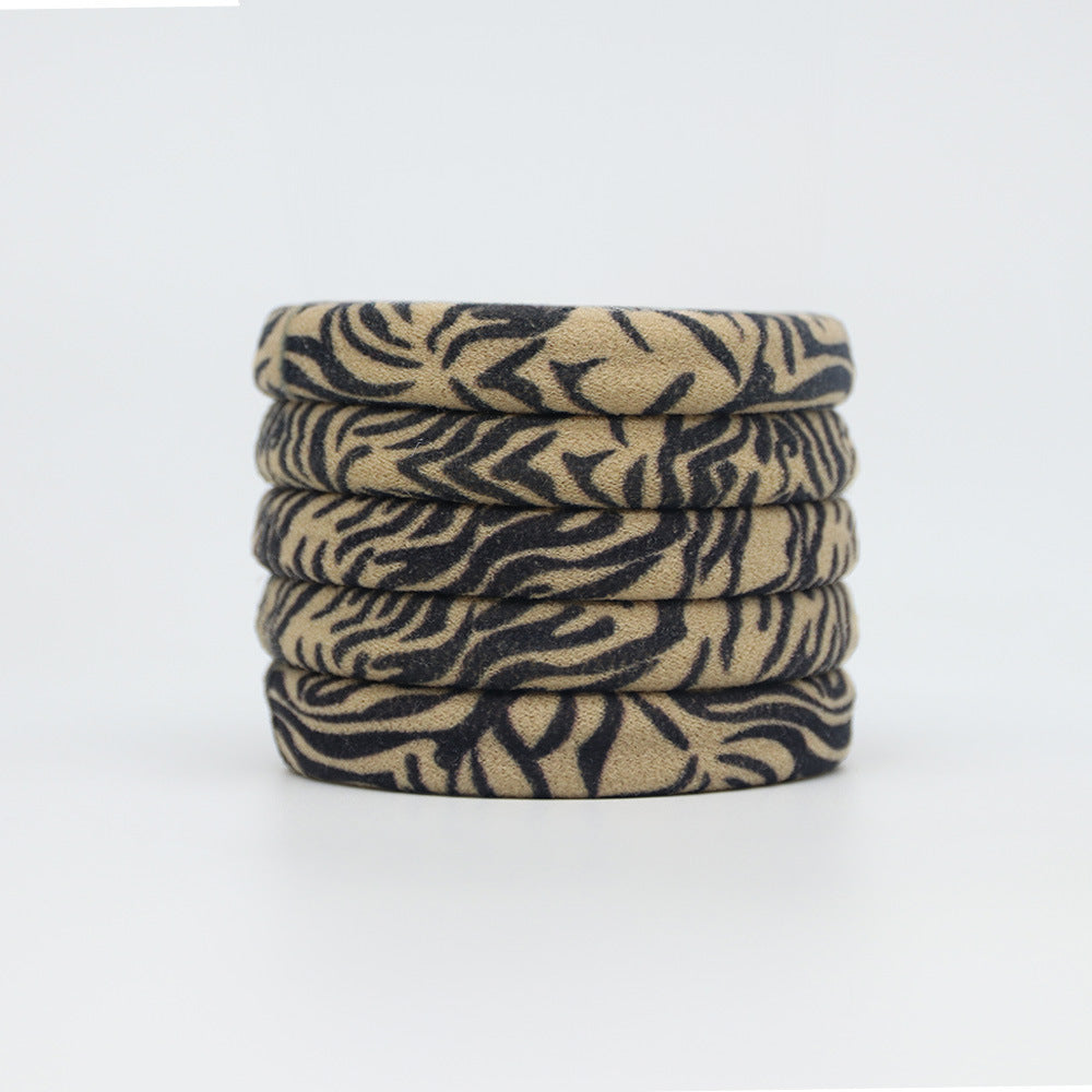 Wholesale Women's Hair Ring Leopard Print Towel Ring Ponytail High Elastic Hair Rope