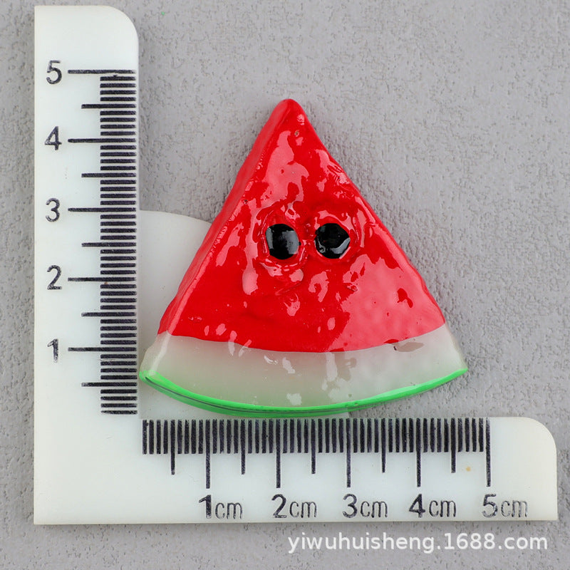 Wholesale 50pcs DIY Watermelon Strawberry Pineapple Fruit Homemade Cream Glue Resin Hole Shoe Patch FlatBack