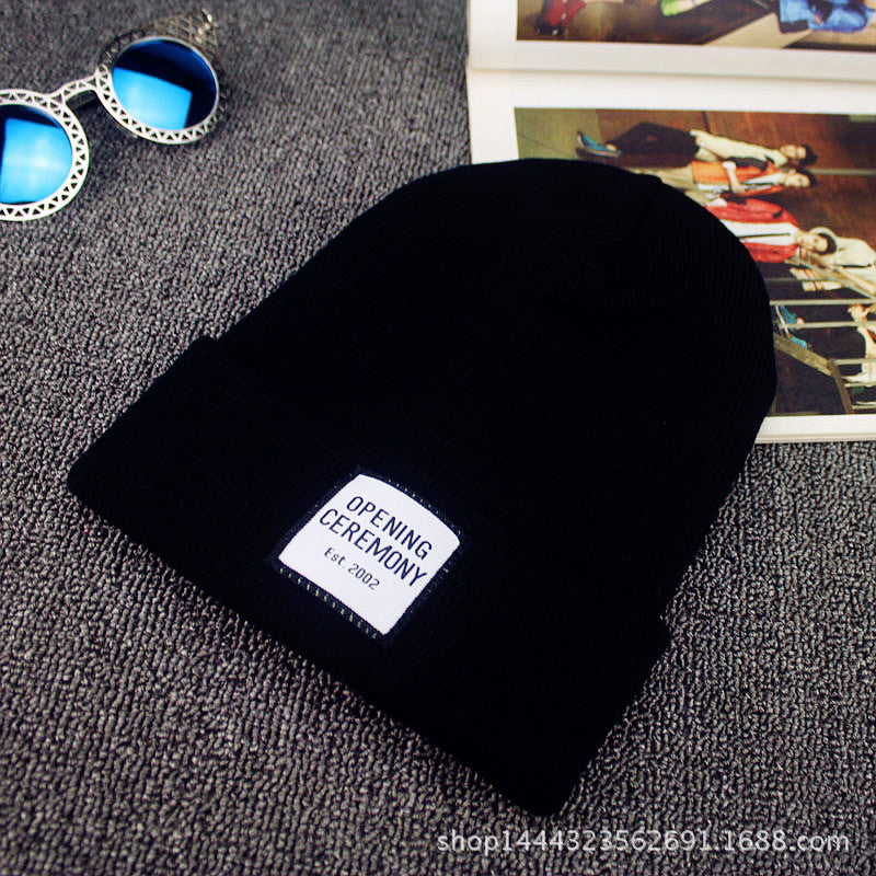 Wholesale Letter Label Wool Cap Knitted Hat