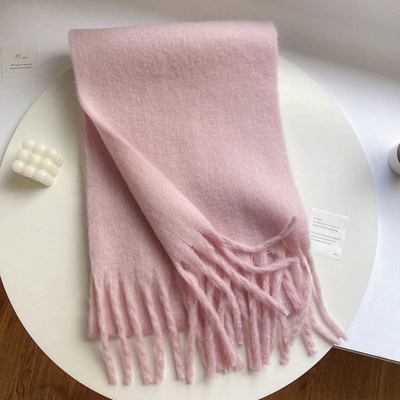 Wholesale New Solid Color Winter Thickened Circle Yarn Scarf