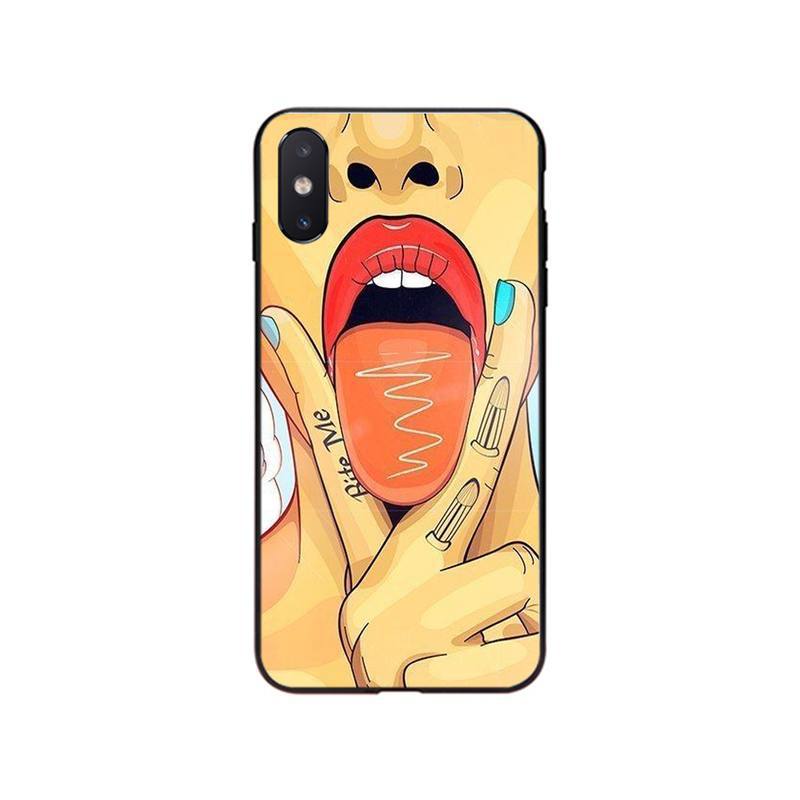 Wholesale Girl Sexy Lips TPU Phone Cases