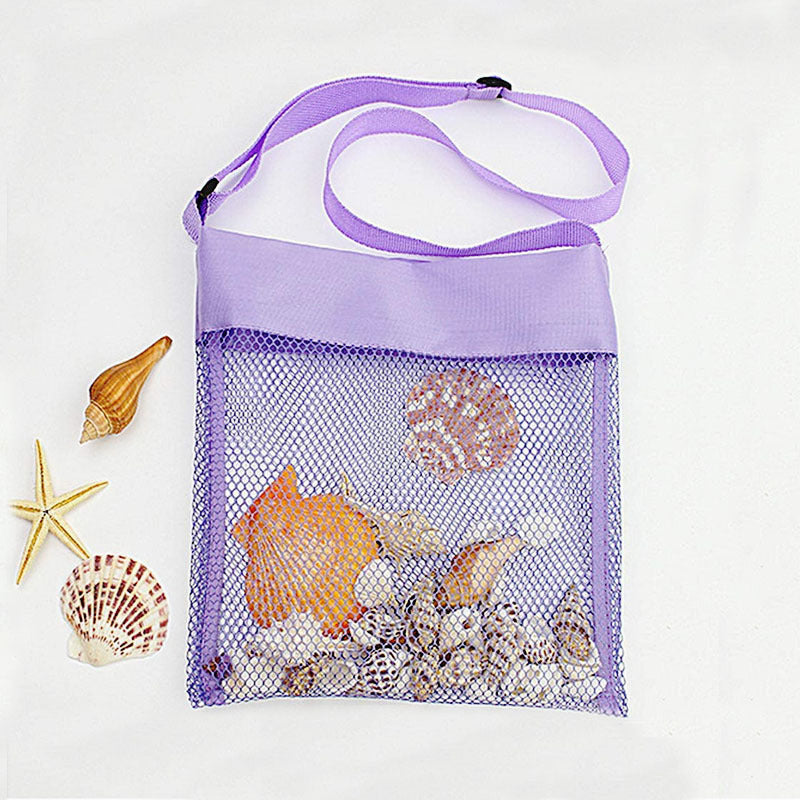 Wholesale Children's Toy Organizing Beach Hand Tote Shell Small Color Mesh Storage Bag