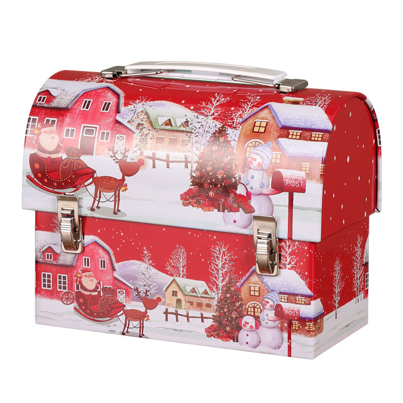 Wholesale Christmas Small House Candy Iron Storage Box