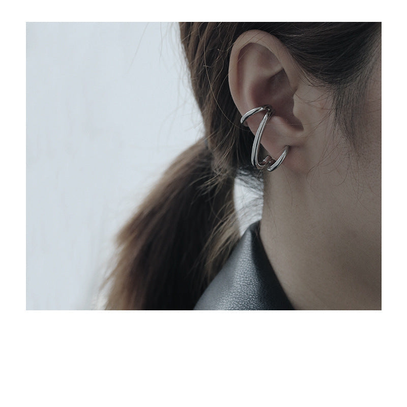 Wholesale Personality Temperament Dislocation Cross Line Earrings