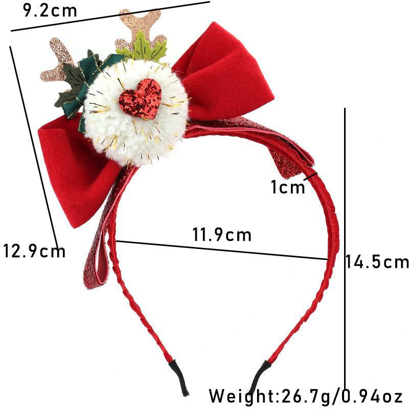 Wholesale Christmas Bow Fabric Headband