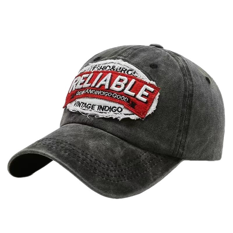 Wholesale Versatile student washed distressed curved brim lettered baseball cap