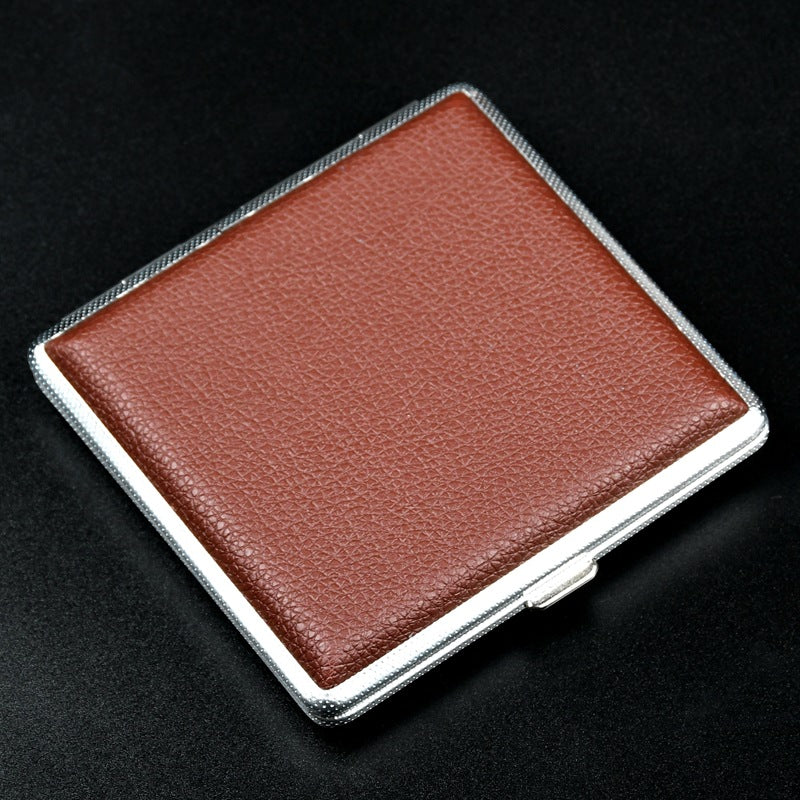 Wholesale 20 Pack Men's Independent Windproof Leather Cigarette Box
