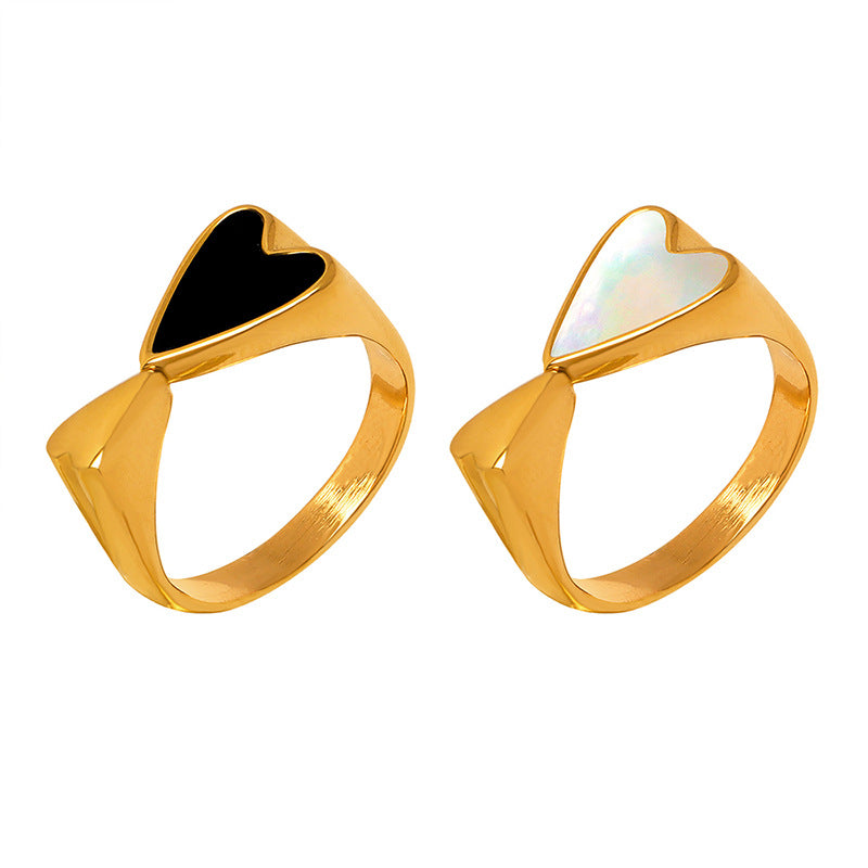 Wholesale Gold-plated Heart to Heart Creative Ring