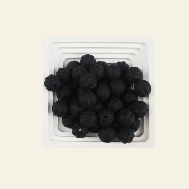 Wholesale 100pcs/pack Candy-colored silicone pumpkin beads