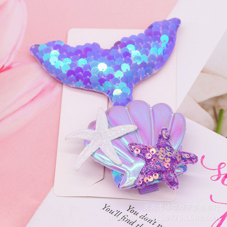 Wholesale Fabric Children's Mermaid Hairpin