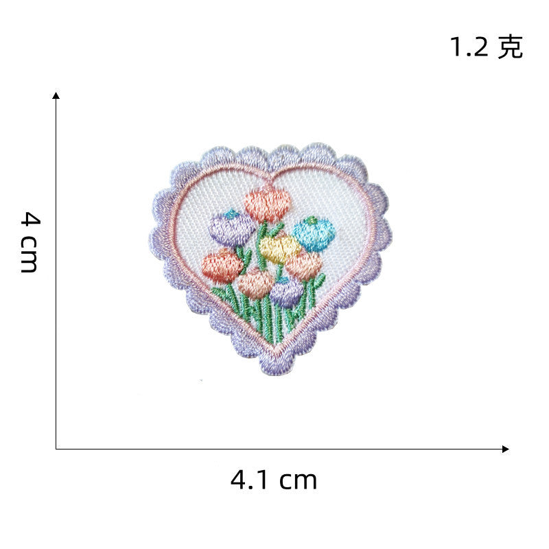 Wholesale DIY Embroidery Cloth Love Patch Fashion Flower Hat Clothes Patch FS
