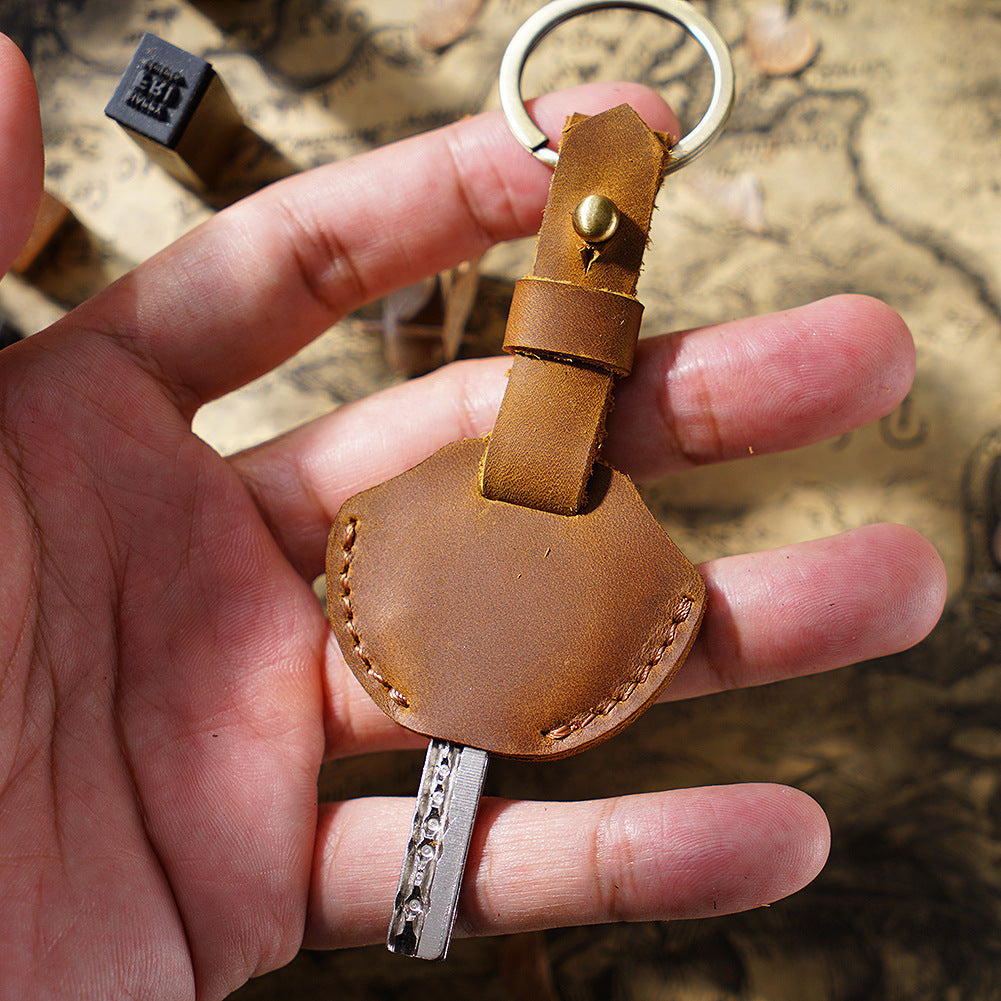Wholesale Handmade Vintage Cowhide Leather Keychain