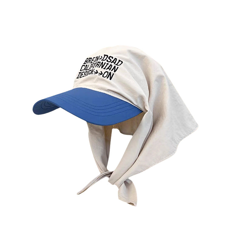 Wholesale Colorblocked Bandana with Letter Embroidered Cap