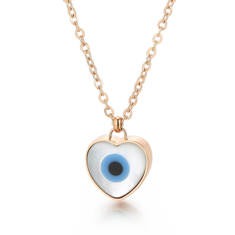 Wholesale Devil Eye Trend Gold Plated Necklaces