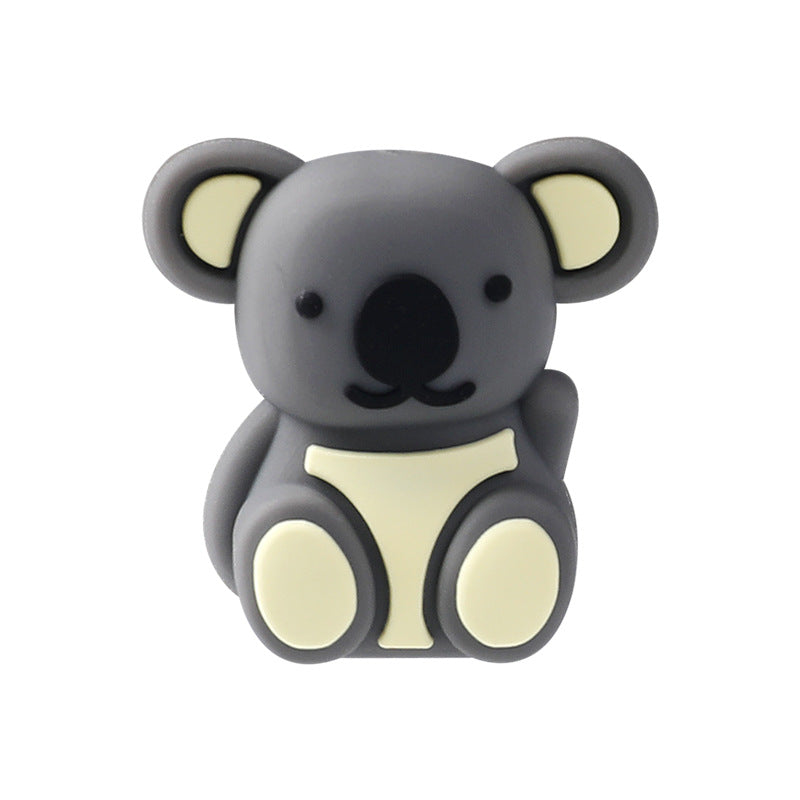 Wholesale  20pcs/pack  Cute Cartoon Animal Silicone 3D Focal Beads