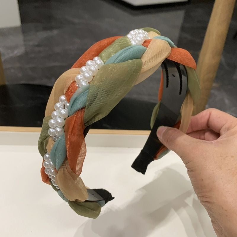 Wholesale Toothed Female Twist Retro Wide-brimmed Hair Pressure Headband