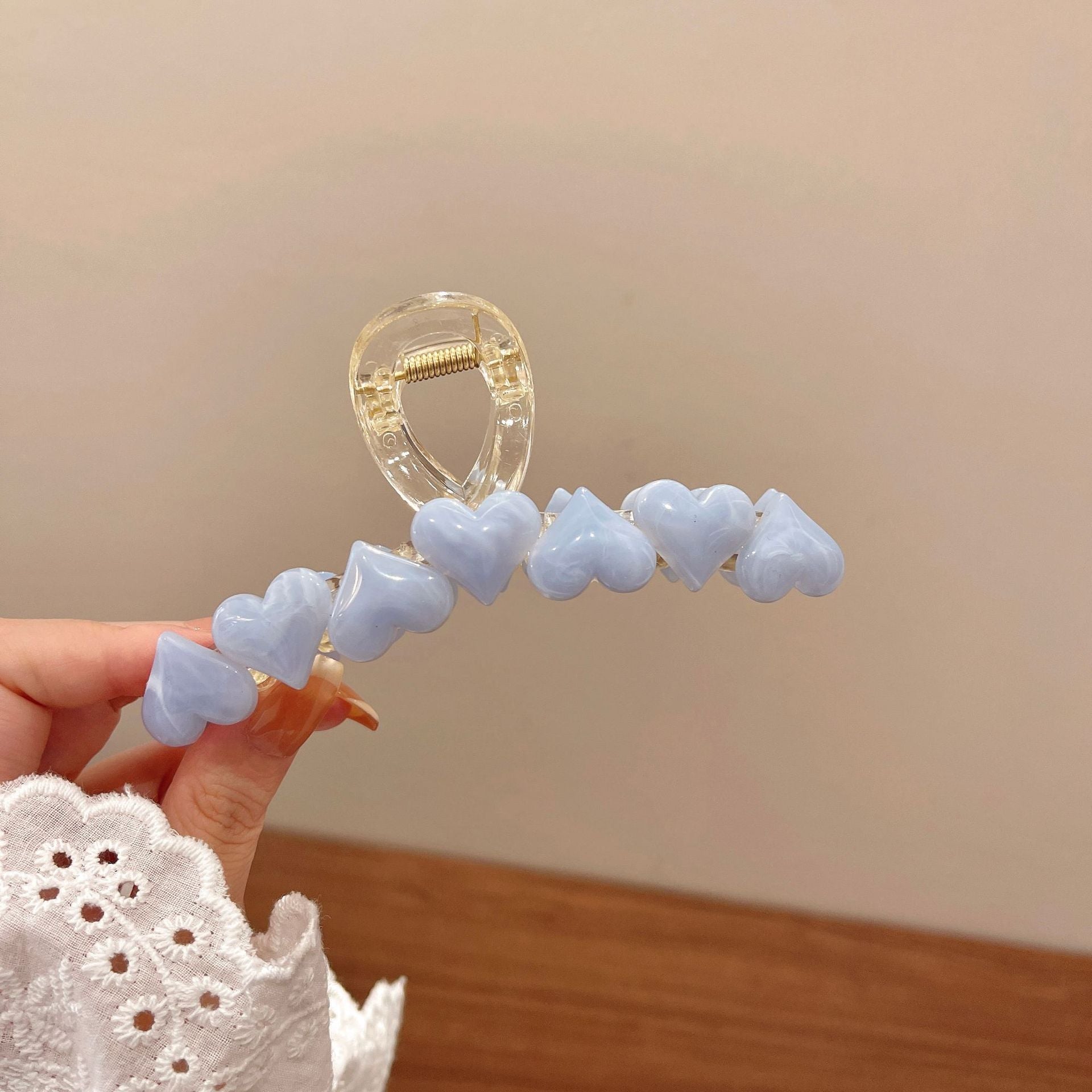 Wholesale Jelly Color Love New Summer Acrylic Hair Clips