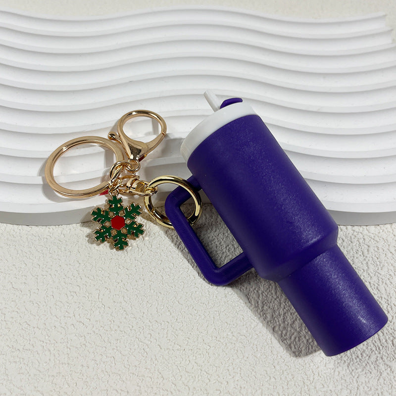 Wholesale DIY Christmas Ice Cup Mini Tumbler Cup Keychains