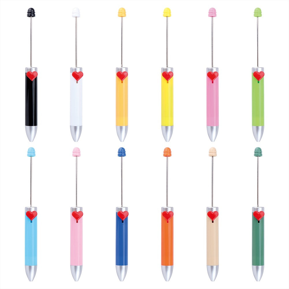 Wholesale 2pcs DIY Heart 7 Color Ballpoint Pen