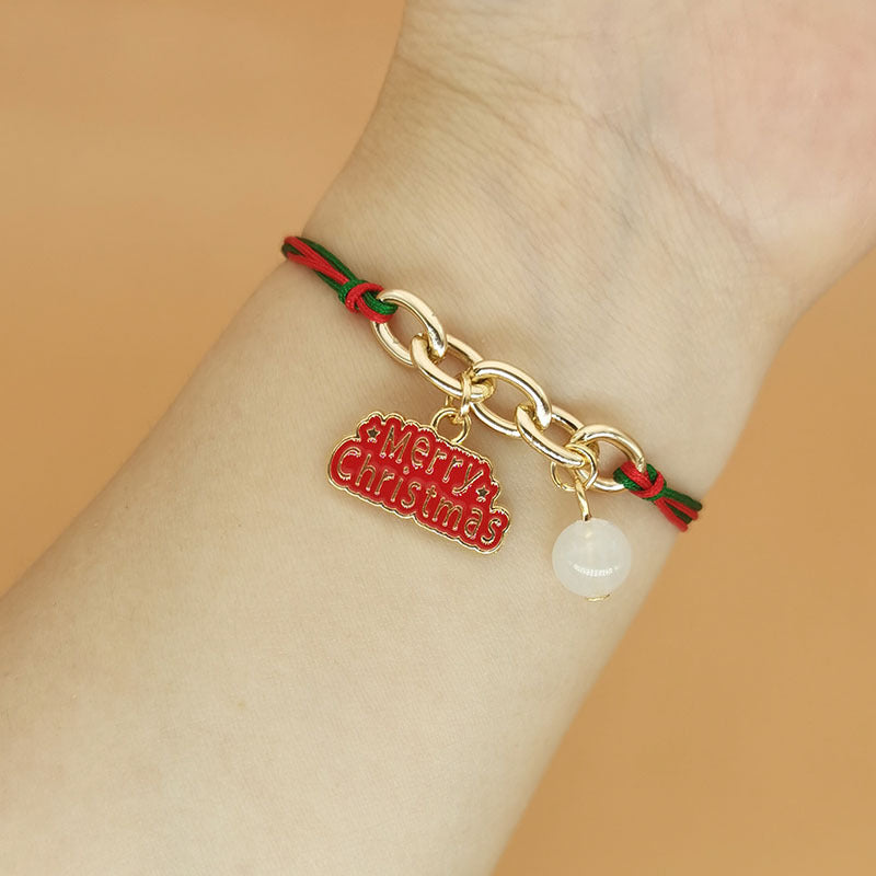 Wholesale Luminous Christmas Alloy Woven Bracelets