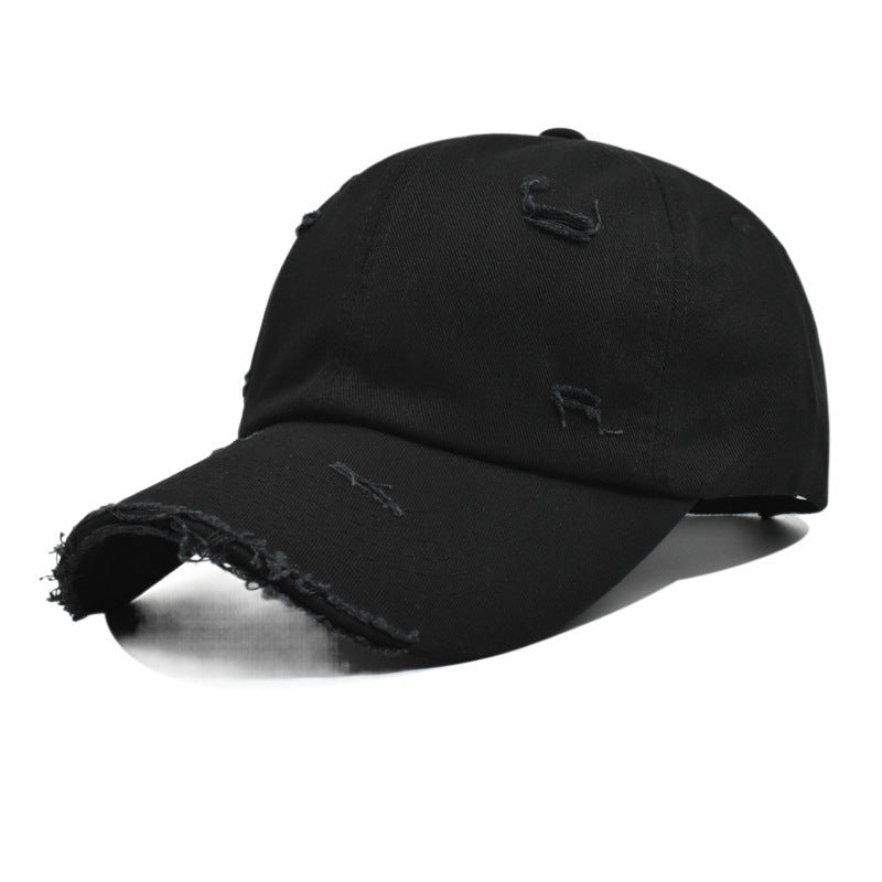 Wholesale Fashion Personality Outdoor Shade Hat Men's European and American Retro Old Brim Broken Edge Baseball Cap Women
