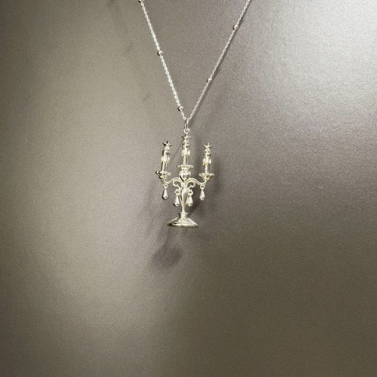 Wholesale Silver candlestick long sweater chain necklace