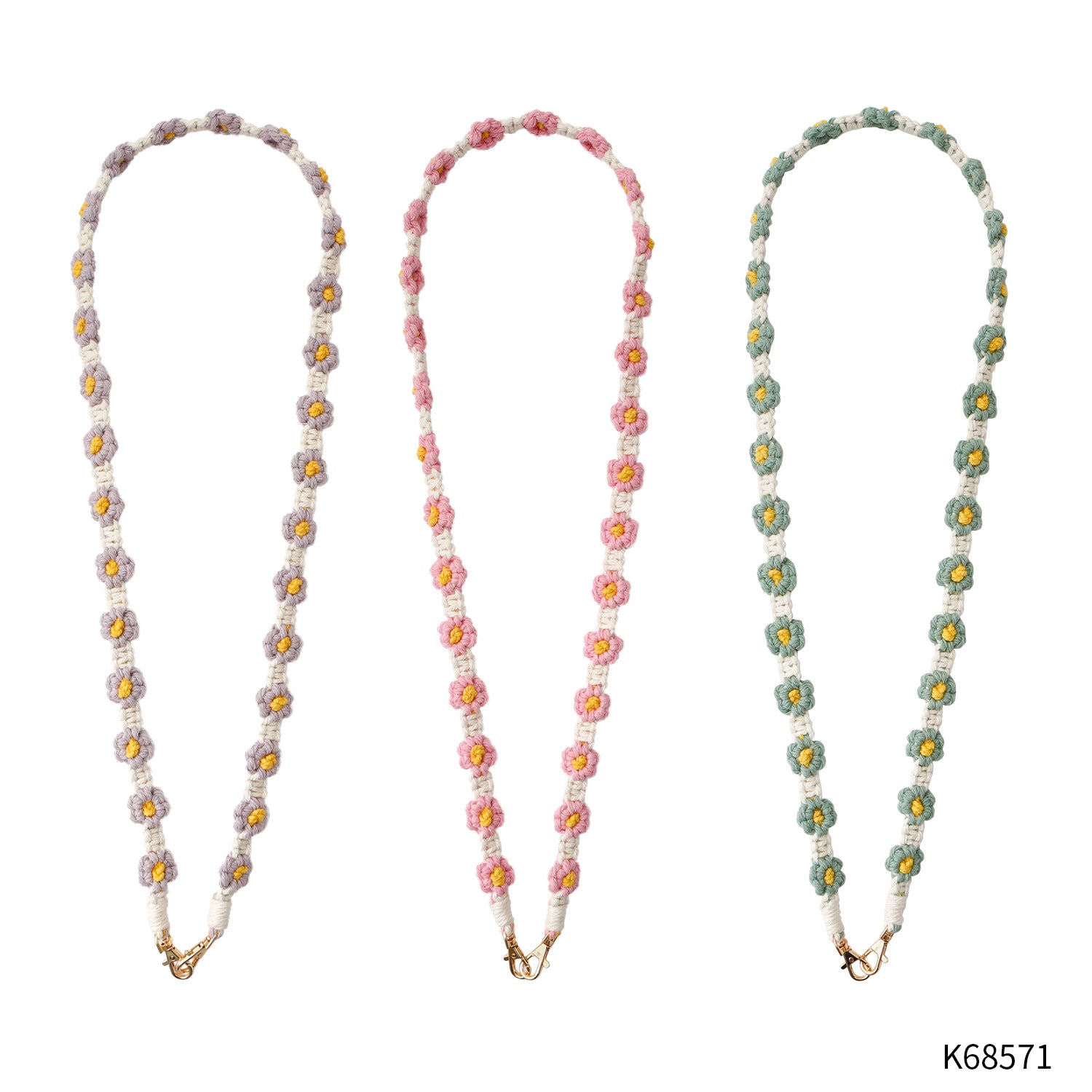 Wholesale Cotton Rope Daisy Handmade Phone Chain