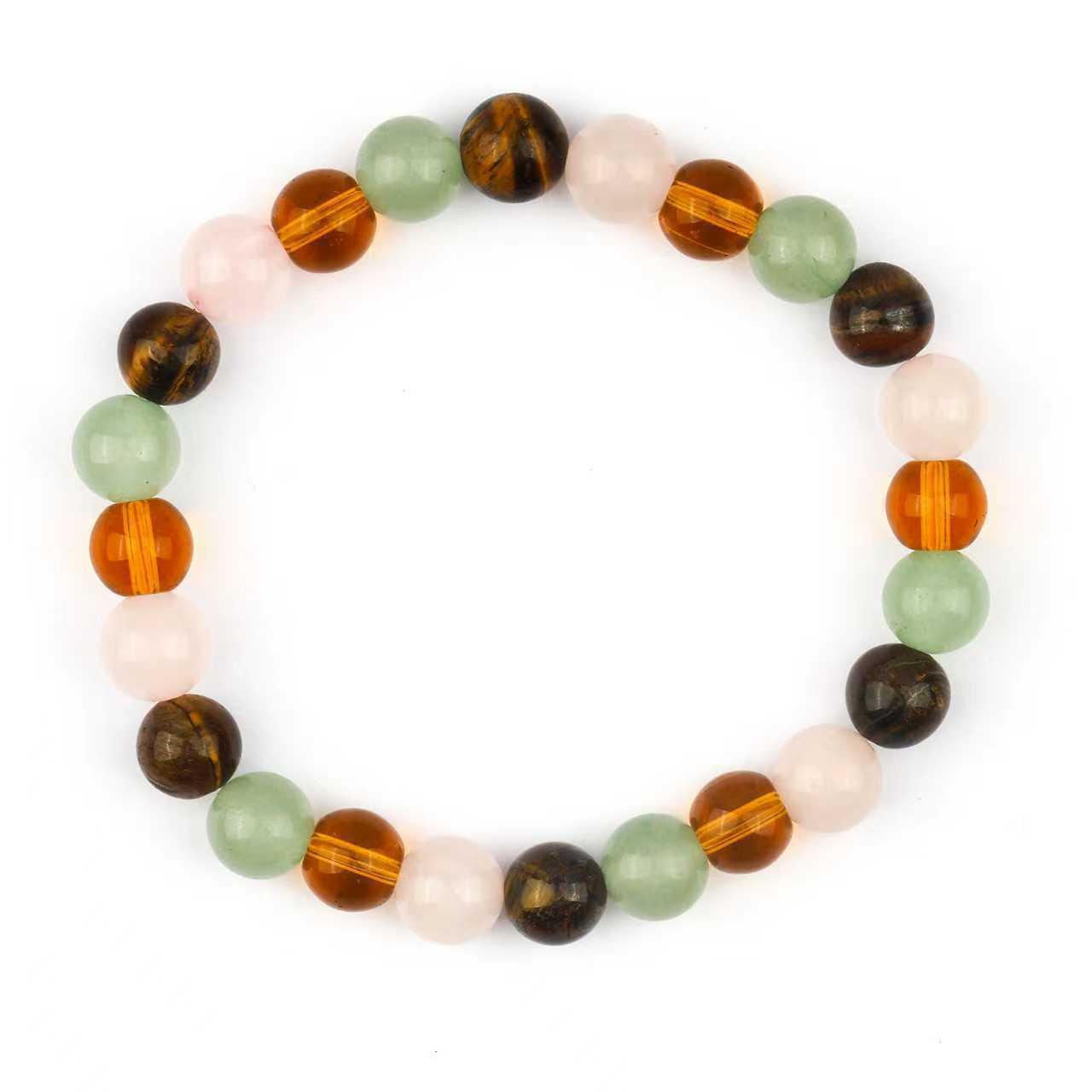 Wholesale 8mm mixed color white turquoise natural stone healing bracelet