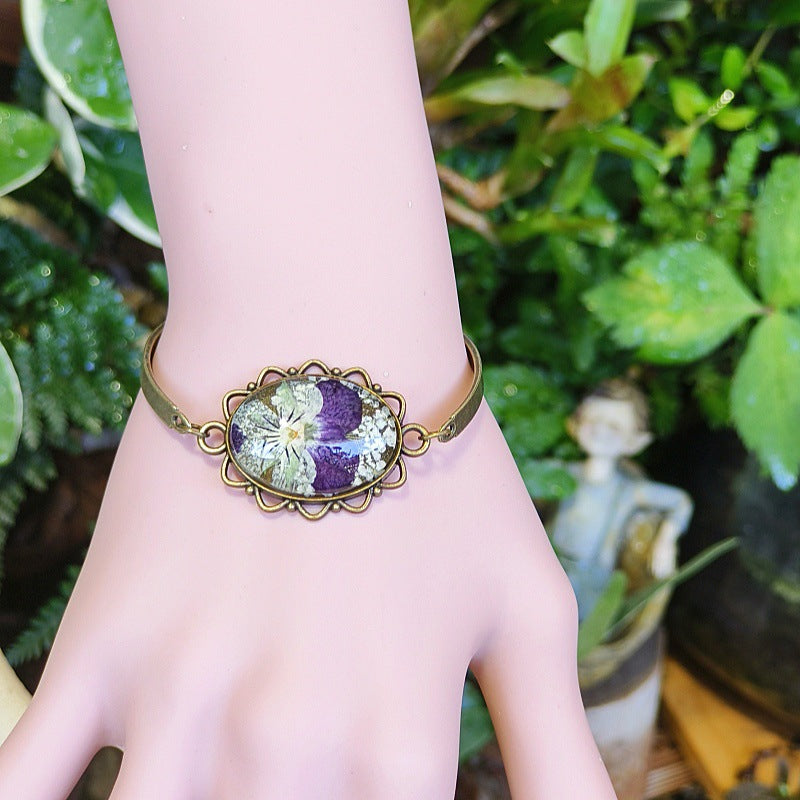 Wholesale Handmade Vintage Lace Real Flower Immortal Flower Hairpin Brooch Bracelet Necklace