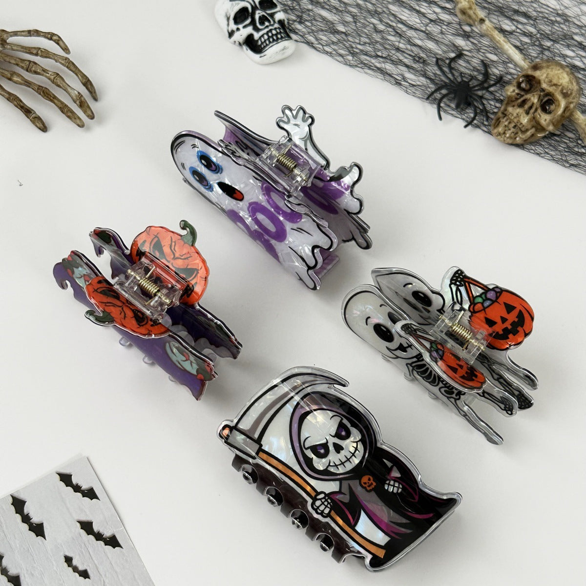 Wholesale New  Grab Clip Ghost Skull Hair Clip Shark Clip