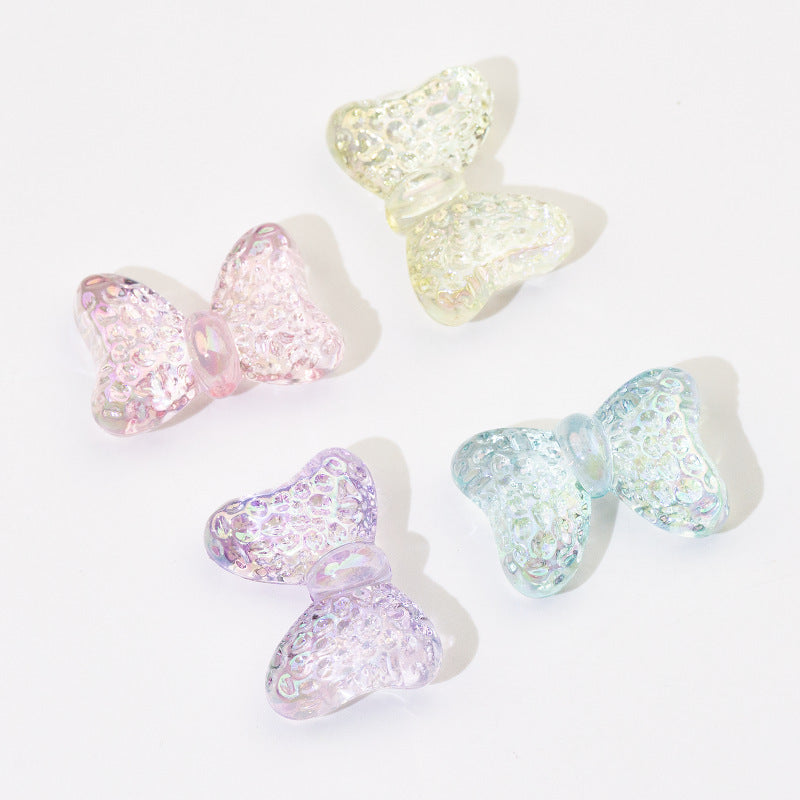 Wholesale 10PCS/PACK Glacier Bow Plated Colored Acrylic Beads