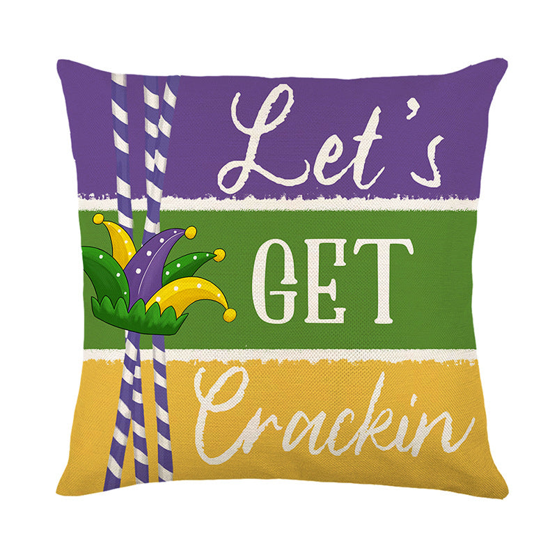 Wholesale Carnival Mask Party Polyester Pillow Cover