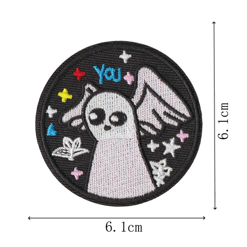 Wholesale Embroidered Round Cartoon Animal Patches Heat Activated Adhesive Set Of 9 For ets Bags DIY Repair And Resale