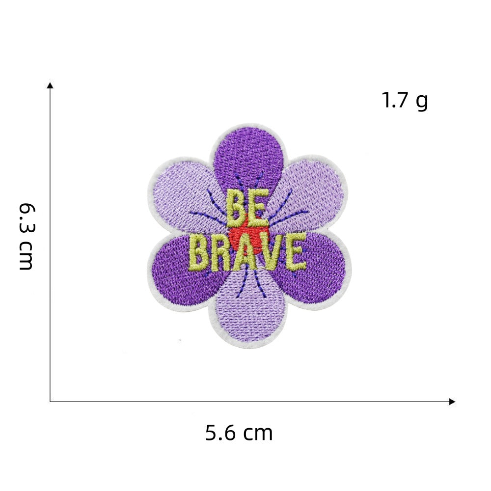 Wholesale Purple Series Iron On Embroidered Patches Decorative Clothing Accessory For Boutique Resale