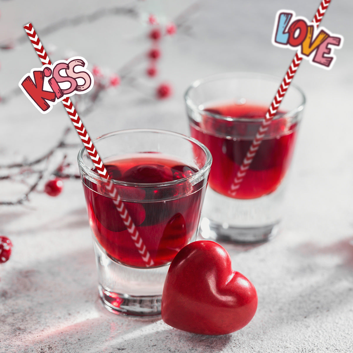 Wholesale Valentine's Day Themed Paper Straw Decoration