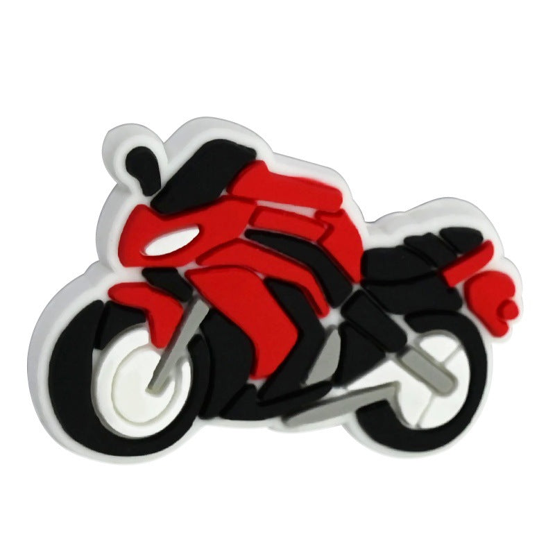 Wholesale Random 100pcs Motorcycle Beads PVC Soft Rubber Beads Focal Beads