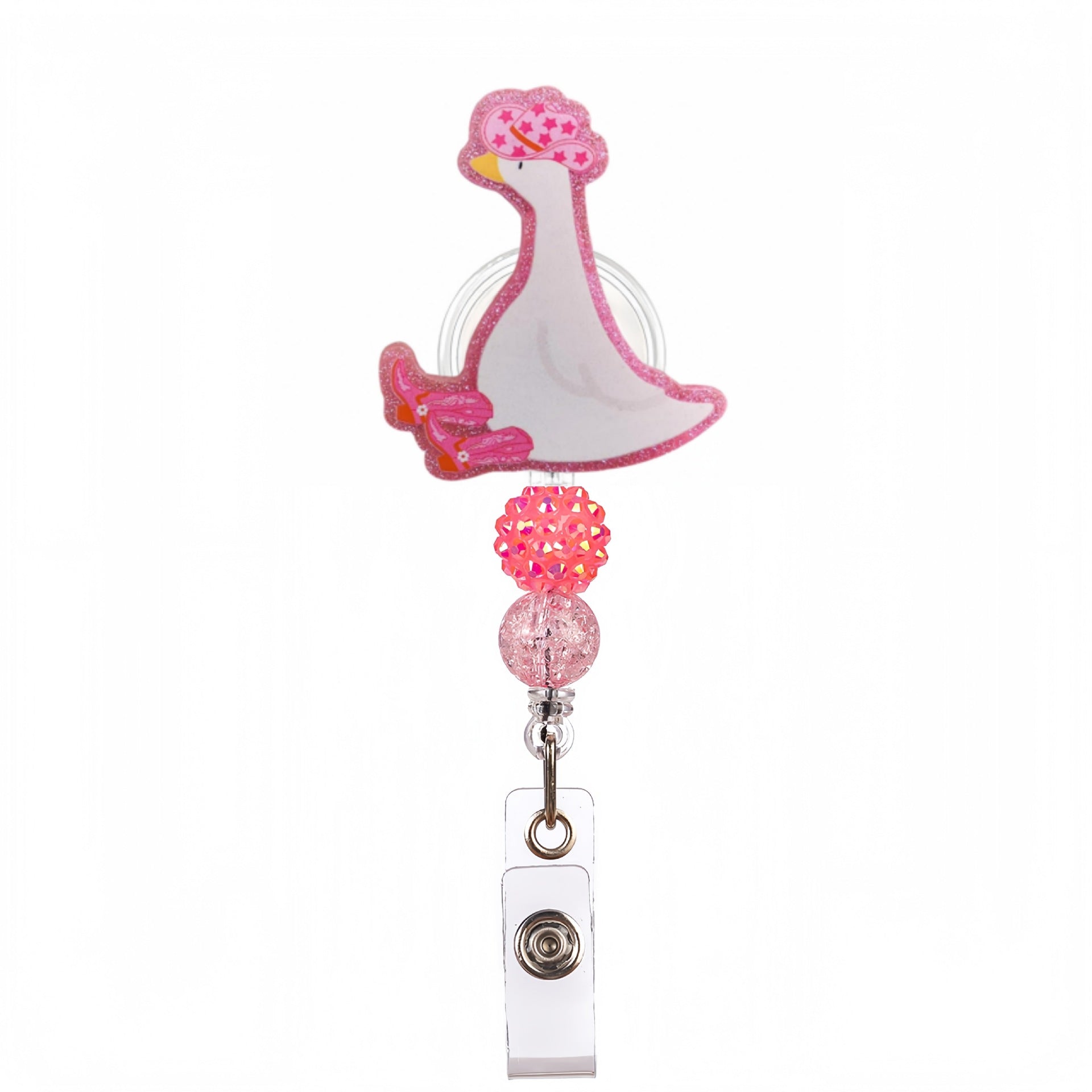 Wholesale acrylic glitter medical DIY beaded diamond ball bow Keychain